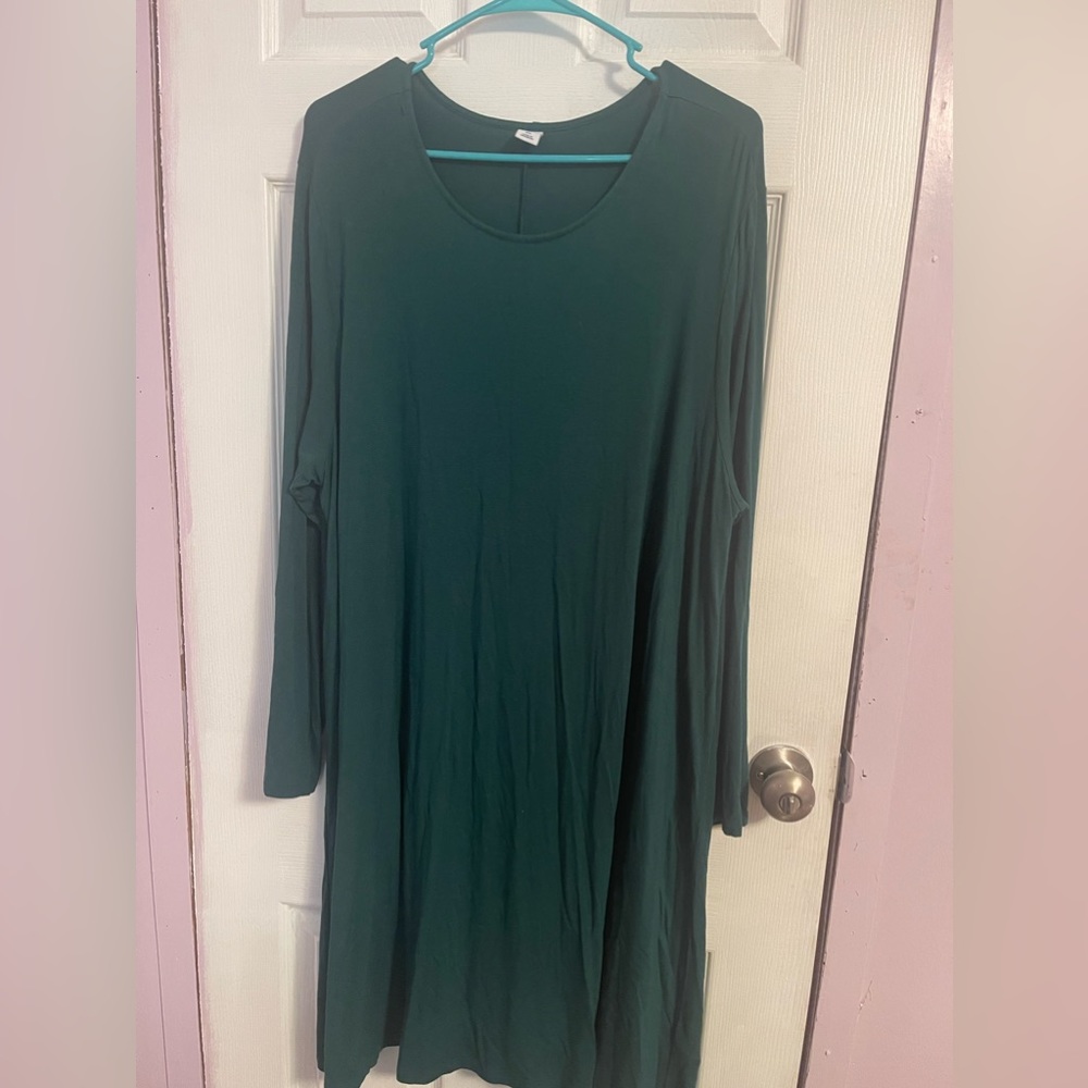 NWOT dark green old navy long sleeve dress
